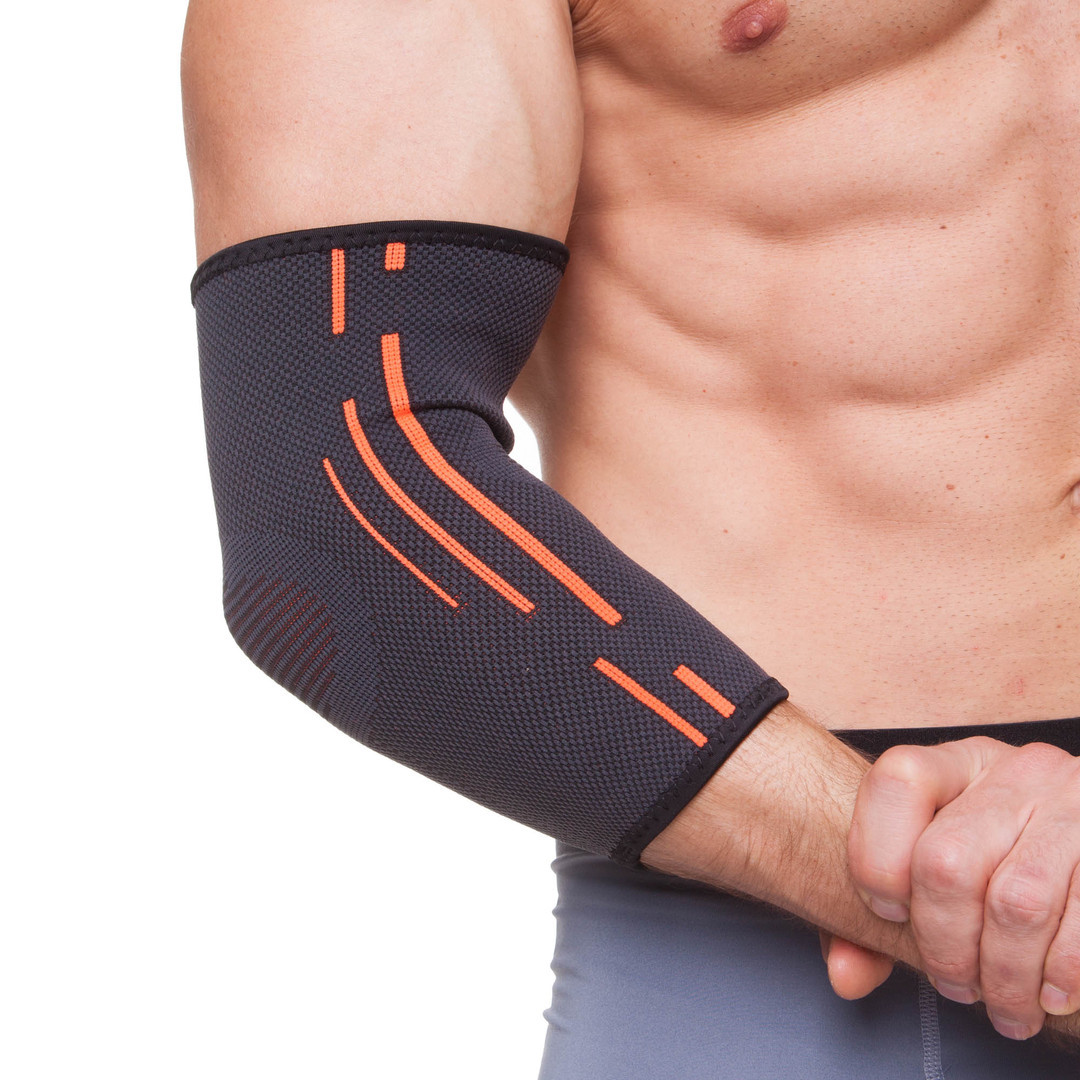 Налокітник еластичний сірий-оранжевий ST-1014-GOR 1шт ST-1014-GOR