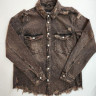 Світшот zara OVERDYED DENIM OVERSHIRT brown 1538/370/099