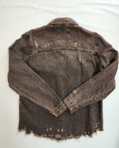 Світшот zara OVERDYED DENIM OVERSHIRT brown 1538/370/099