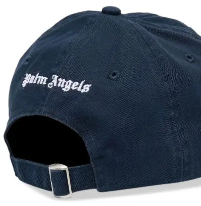 Бейсболка Palm Angels Classic Logo Cap Navy Blue/White PMLB003C99FAB0014601
