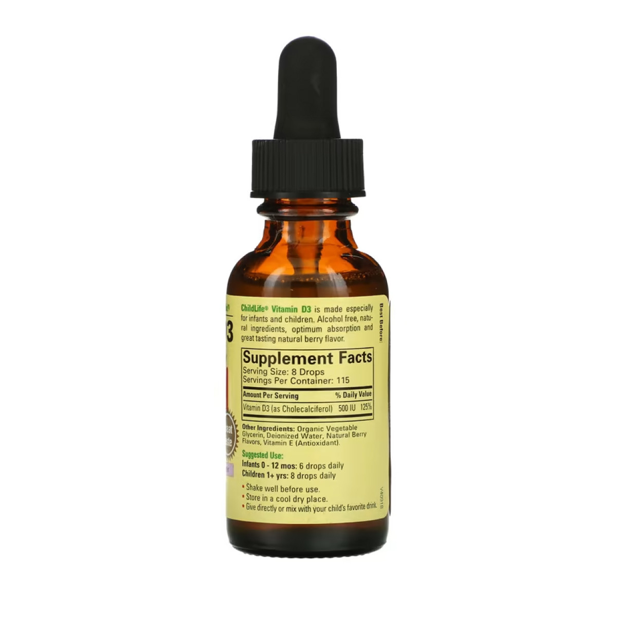 Рідина ChildLife Essentials Vitamin D3 (Liquid) - 30ml Berry 2023-10-3719