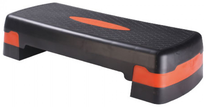 Степ-платформа POWER STEP чорний/помаранчевий Уні 68х28х10-15см LS3168A