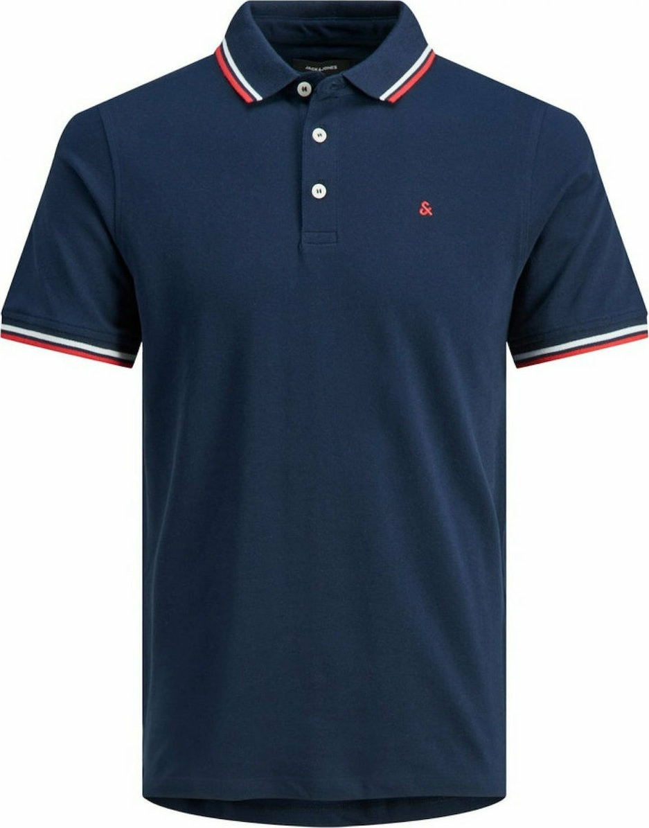 Поло JJEPAULOS POLO SS NOOS 12136668 Navy Blazer Jack&Jones S Темно-синій 12136668NavyBlazer