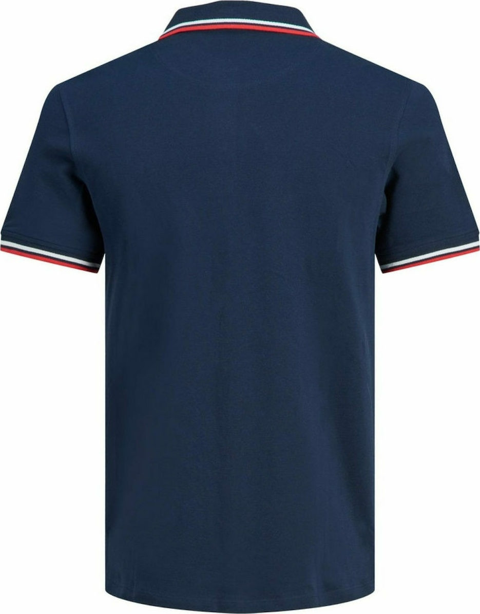 Поло JJEPAULOS POLO SS NOOS 12136668 Navy Blazer Jack&Jones S Темно-синій 12136668NavyBlazer