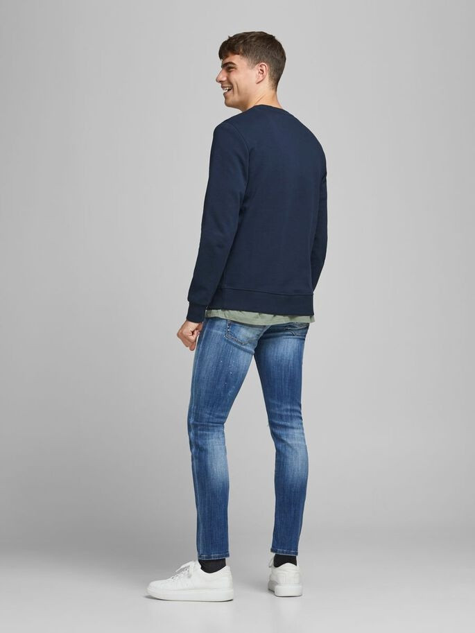 Толстовка JJEBASIC SWEAT CREW NECK NOOS 12181903-Navy Blazer-Fit:REG Jack&Jones S Темно-синій 12181903-NAVY BLAZER-FIT: