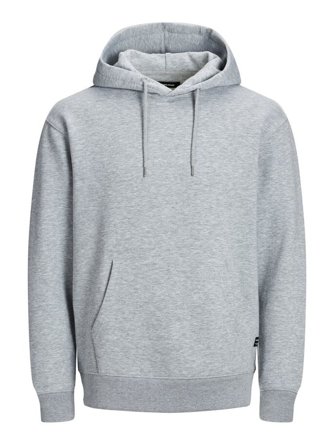Толстовка JJESOFT SWEAT HOOD NOOS 12161145 Light Grey Melange Jack&Jones L Сірий 12161145LightGreyMela