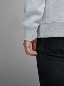 Толстовка JJESOFT SWEAT HOOD NOOS 12161145 Light Grey Melange Jack&Jones L Сірий 12161145LIGHTGREYMELA