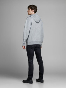 Толстовка JJESOFT SWEAT HOOD NOOS 12161145 Light Grey Melange Jack&Jones L Сірий 12161145LIGHTGREYMELA