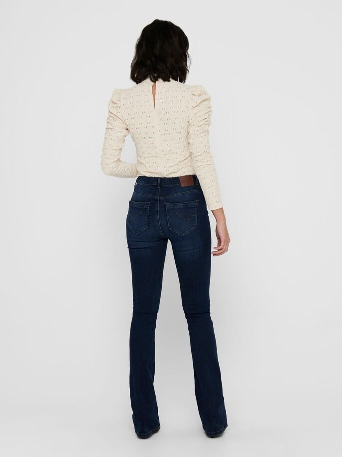 Джинси ONLPAOLA LIFE HW FLARE BB AZGZ878 NOOS 15170664-Dark Blue Denim ONLY L/32 Темно-синій 15170664-Dark Blue Denim