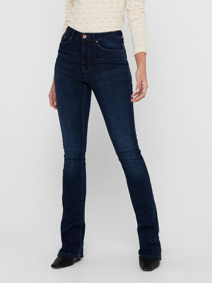 Джинси ONLPAOLA LIFE HW FLARE BB AZGZ878 NOOS 15170664-Dark Blue Denim ONLY L/32 Темно-синій 15170664-Dark Blue Denim