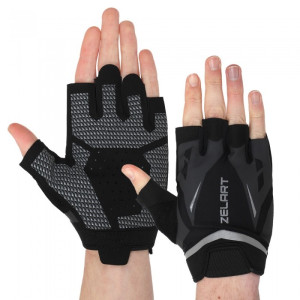 Рукавиці для кросфіту BC-6305-Black-Grey Zelart L Чорний BC-6305-Black-Grey
