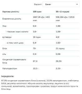 Порошок Whey Protein - 2200g Banana 100-43-1256295-20