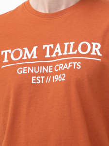 Футболка t-shirt with print 1021229-15095 Tom Tailor L Помаранчевий 1021229-15095