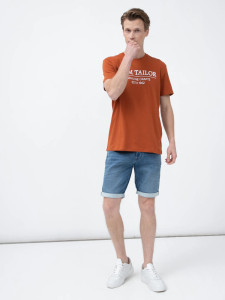 Футболка t-shirt with print 1021229-15095 Tom Tailor L Помаранчевий 1021229-15095