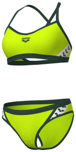 Купальник роздільний для жінок Arena ICONS BIKINI CROSS BACK SOLID салатовий Жін 36 005037-660