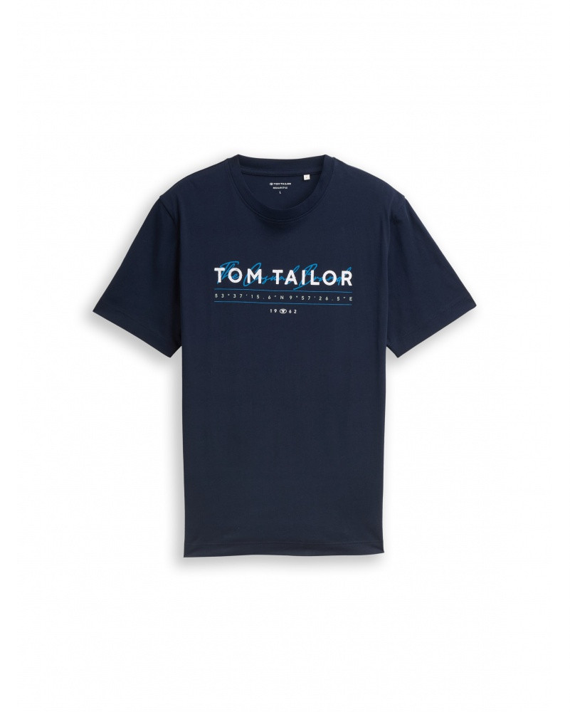 Футболка men's T-shirt 1050136-10668 Tom Tailor XL Темно-синій 1050136-10668
