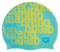 Шапочка для плавання Arena PRINT JR блакитний, жовтий Діт OFSM 94171-242