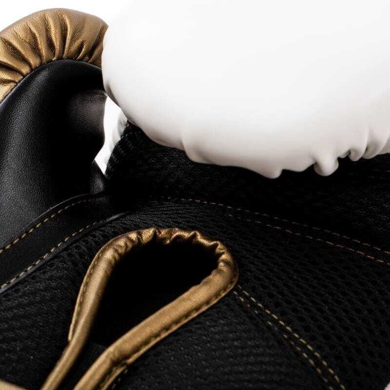 Рукавиці боксерські Everlast POWERLOCK 2R TRAINING GLOVE білий, золотий Уні 14 унцій P00003050