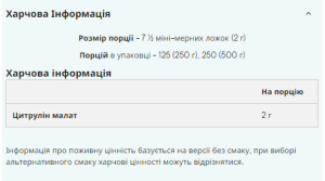 Таблетки Citrulline Malate - 250 Unflavoured 100-24-3120320-20