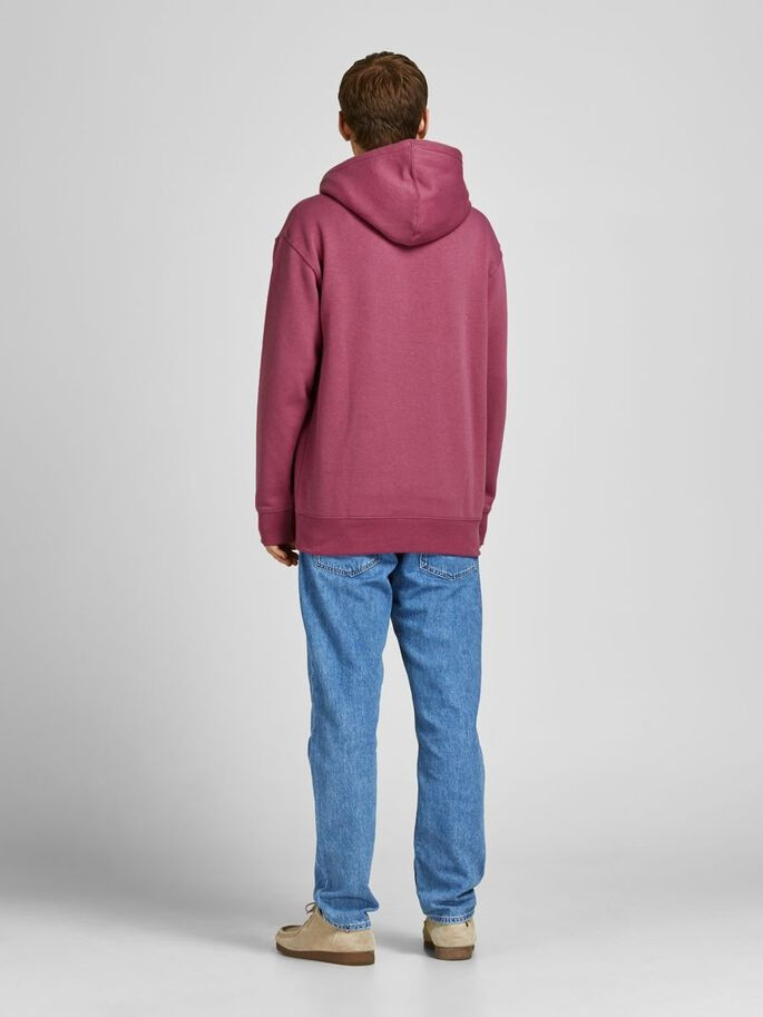 Толстовка JJESOFT SWEAT HOOD NOOS 12161145-Hawthorn Rose-Fit:Relaxed Jack&Jones S Бордовий 12161145-Hawthorn Rose-Fi