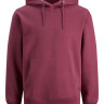 Толстовка JJESOFT SWEAT HOOD NOOS 12161145-Hawthorn Rose-Fit:Relaxed Jack&Jones S Бордовий 12161145-HAWTHORN ROSE-FI