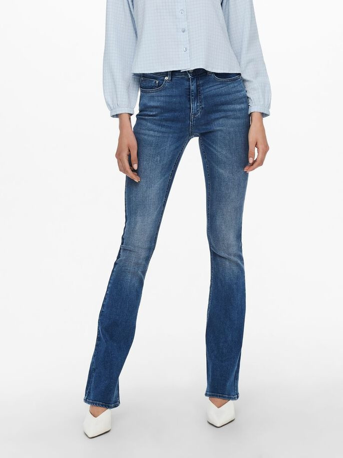 Джинси ONLPAOLA LIFE HW FLARED AZG0007 NOOS 15219219-Medium Blue Denim ONLY L/32 Синій 15219219-Medium Blue Deni