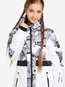 Куртка гірськолижна для дівчаток 117892GSD-A3 Glissade 146-152 (152) Сірий 117892GSD-A3