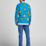 Пуловер JORSMILE KNIT CREW NECK KA KNT21 12206857-Hawaiian Ocean-Fit:WIDE Jack&Jones M Блакитний 12206857-HAWAIIAN OCEAN-F