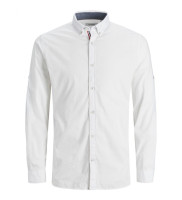 Сорочка JJJUSTIN DETAIL SHIRT LS 12188948-Bright White-Fit:SLIM Jack&Jones L Білий 12188948-Bright White-Fit