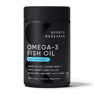 Софт гелеві капсули Sport Research Omega-3 Fish Oil Alaska 1250mg - 180 softgels 2023-10-4008