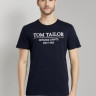 Футболка t-shirt with print 1021229XX1010668 Tom Tailor S Темно-синій 1021229XX1010668