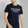 Футболка t-shirt with print 1021229XX1010668 Tom Tailor S Темно-синій 1021229XX1010668