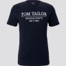 Футболка t-shirt with print 1021229XX1010668 Tom Tailor S Темно-синій 1021229XX1010668