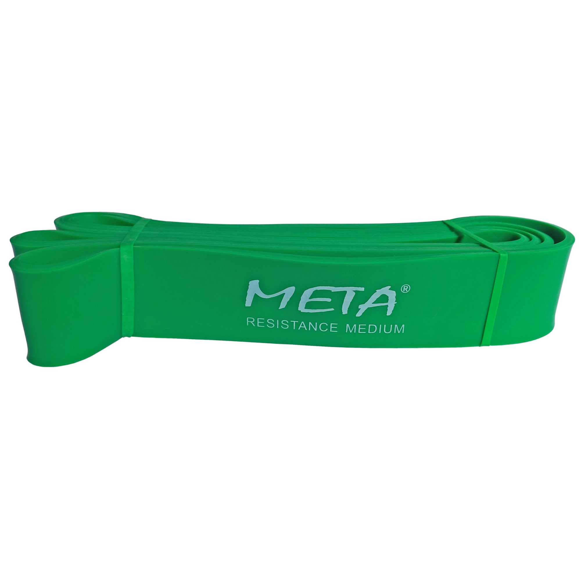 Гумка-петля силова Meta Elastic power band medium зелений Уні 4,5х208 см 4003000502