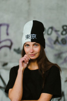 Шапка Иероглиф Вязаная Черно-белая Selerity ww01hy WW01HY