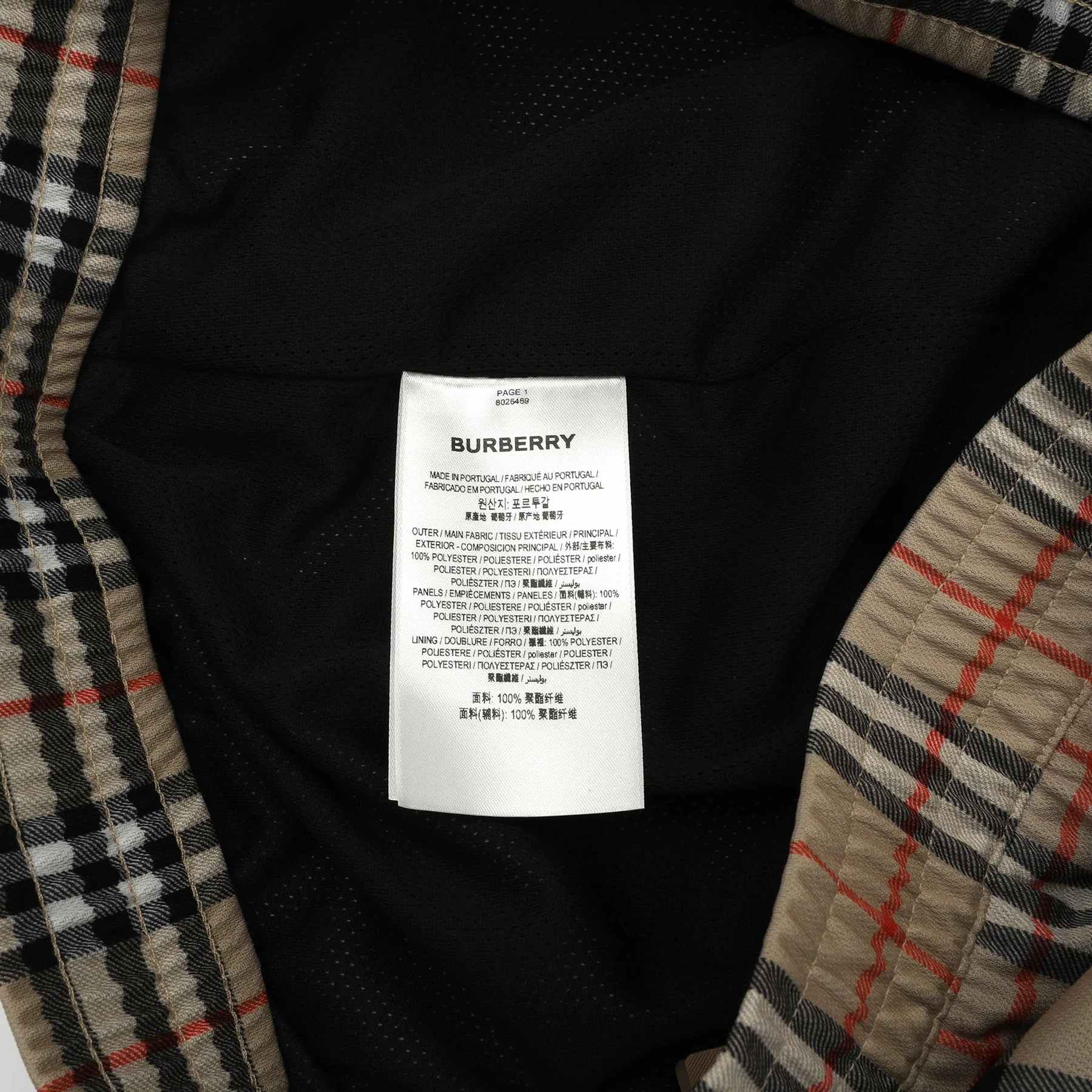 Шорти BURBERRY CHECK PATTERN SHORTS 8026469