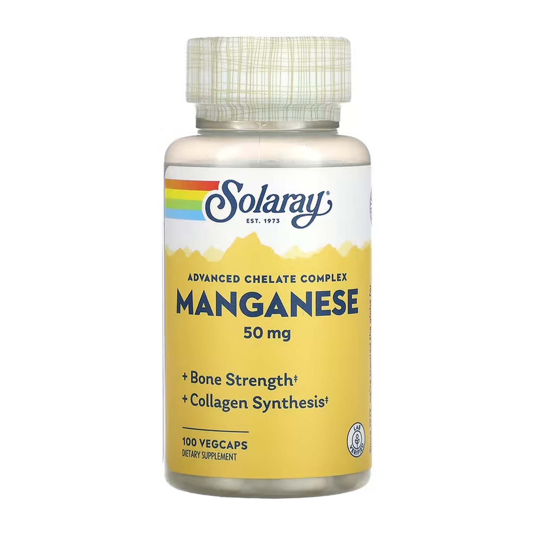 Капсули Solaray Manganese 50mg - 100 vcaps 2023-10-6420
