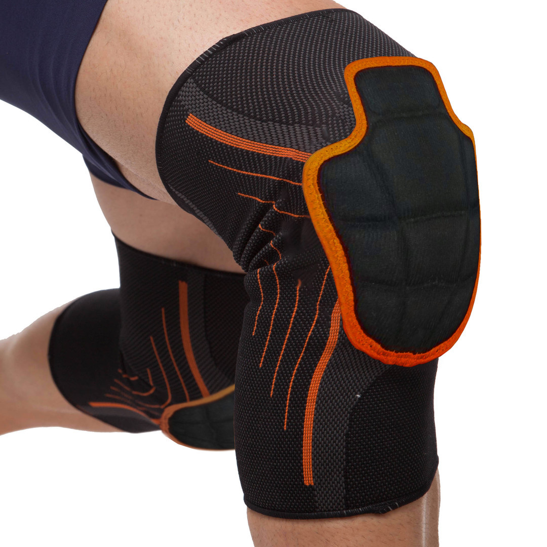 Наколінник спортивні MUTE 2шт чорно-жовтогарячий MT-302-2, Цвет Чёрный, Размер (Европа) - M MT-302-2