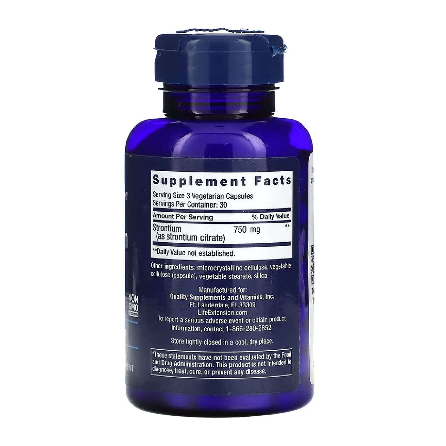 Капсули Life Extension Strontium Caps 750 mg - 90 vcaps 2023-10-5127