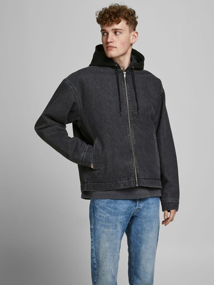 Куртка джинсова JJIWOLF JJJACKET AKM 791 12181165 Black Denim Jack&Jones L Чорний 12181165BlackDenim