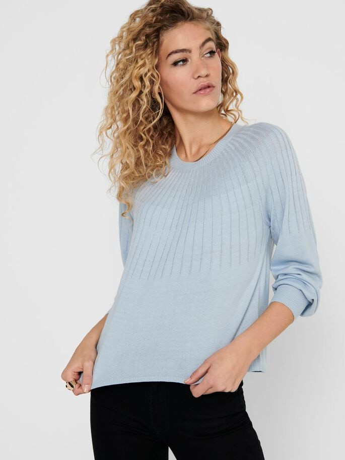 Пуловер ONLAMALIA L/S PULLOVE 15219325 Blue Fog ONLY XS Блакитний 15219325BlueFog