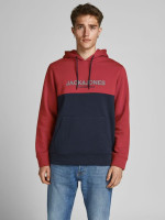 Толстовка JJEURBAN BLOCKING SWEAT HOOD NOOS 12190441-Red Dahlia Jack&Jones S Червоний 12190441-Red Dahlia-Detai