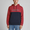 Толстовка JJEURBAN BLOCKING SWEAT HOOD NOOS 12190441-Red Dahlia Jack&Jones S Червоний 12190441-RED DAHLIA-DETAI