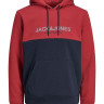 Толстовка JJEURBAN BLOCKING SWEAT HOOD NOOS 12190441-Red Dahlia Jack&Jones S Червоний 12190441-RED DAHLIA-DETAI