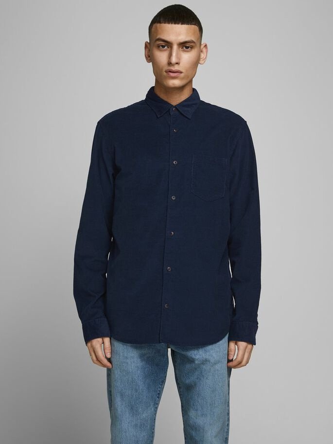 Сорочка JJKENDRICK SHIRT LS 12174067 Navy Blazer Jack&Jones L Темно-синій 12174067NavyBlazer