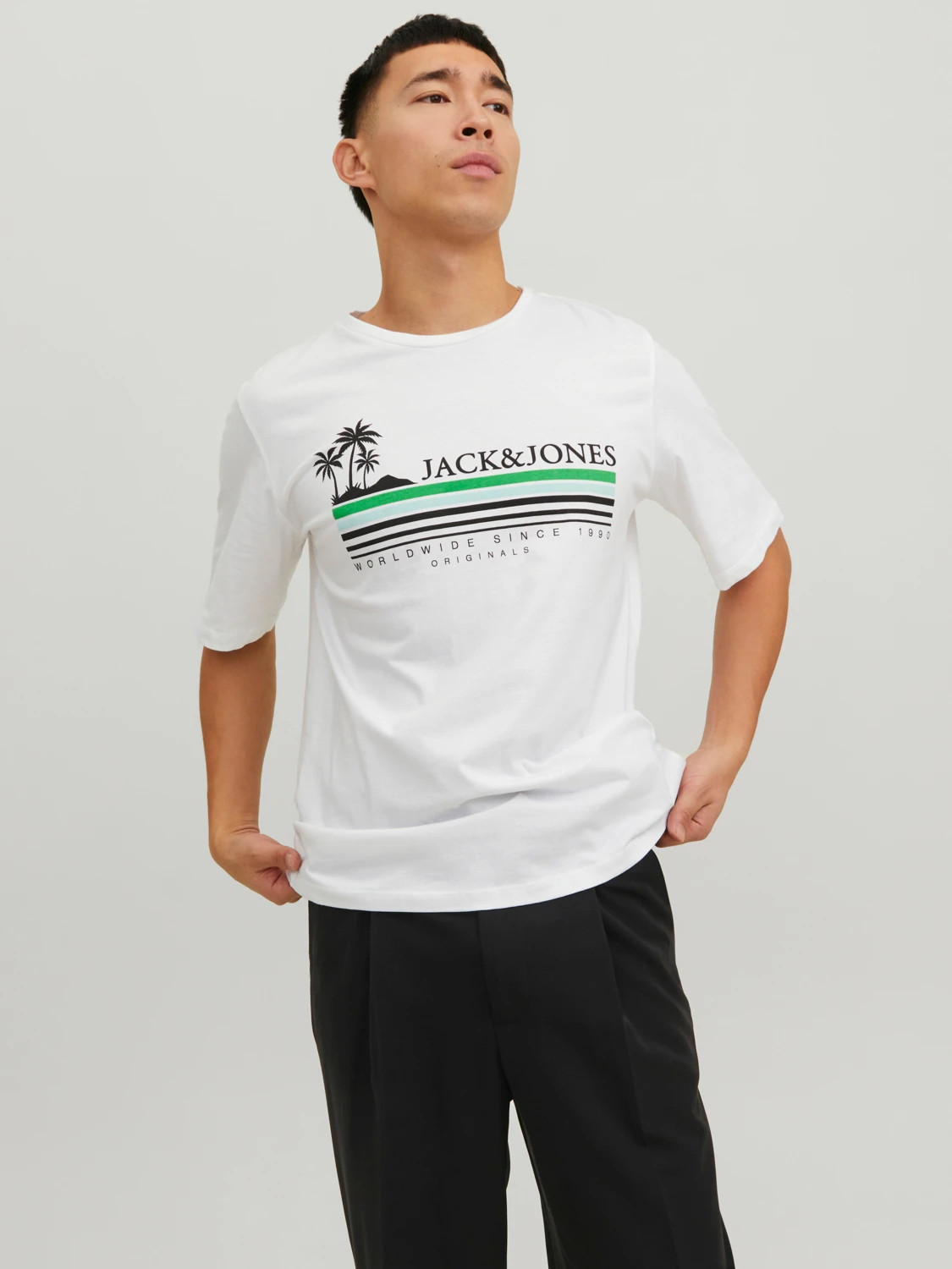 Футболка JORCODY SUMMER TEE SS CREW NECK 12235154-Bright White Jack&Jones L Білий 12235154-Bright White