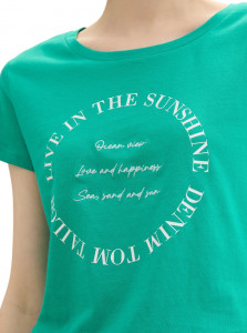 Футболка T-shirt women's 1041419ХХ35363 Tom Tailor L Зелений 1041419ХХ35363
