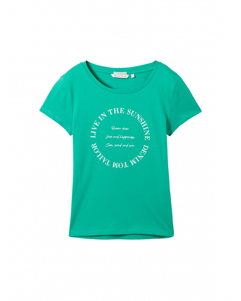 Футболка T-shirt women's 1041419ХХ35363 Tom Tailor L Зелений 1041419ХХ35363