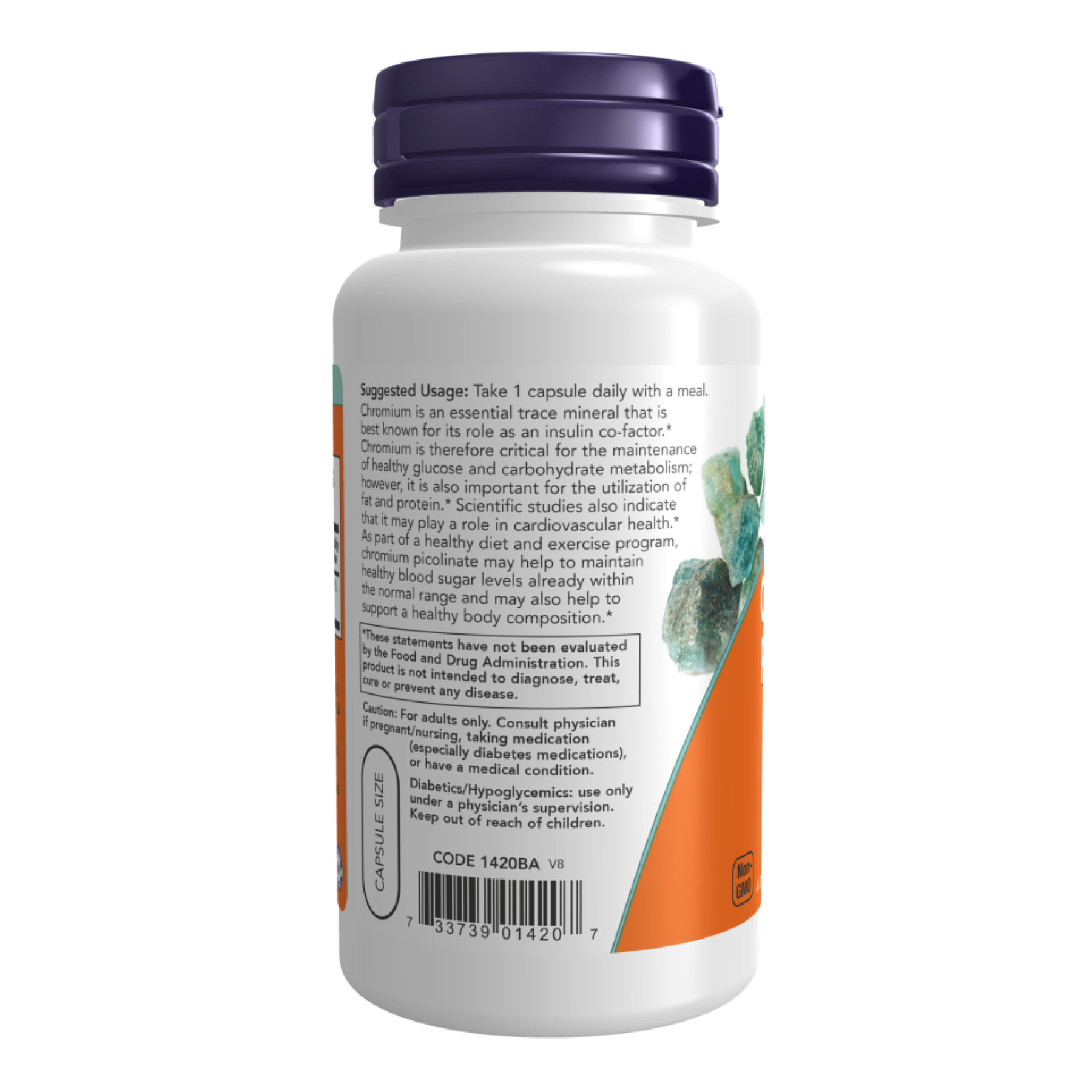Капсули Chromium Picolinate 200 mcg - 250 caps 100-30-4892555-20