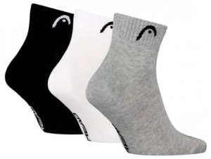 Шкарпетки Head ALL SPORTS TRAINING QUARTER 3P сірий, білий, чорний Чол 39-42 701229017-004